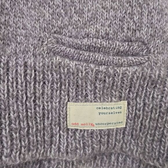 Odd Molly Red and Purple Cardigan Sweater 3 - Picture 10 of 11